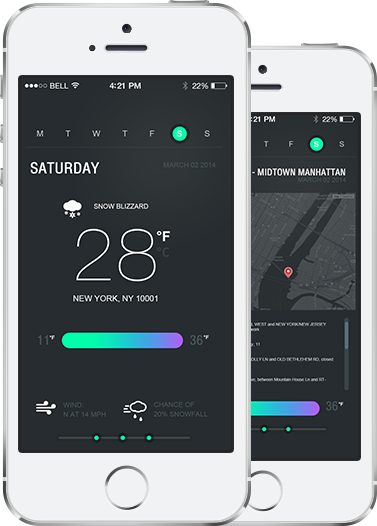 intro slider iphones